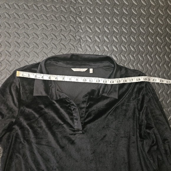 Soft Surroundings Black Velour Tunic Top Long Sleeve  2X - Picture 6 of 15